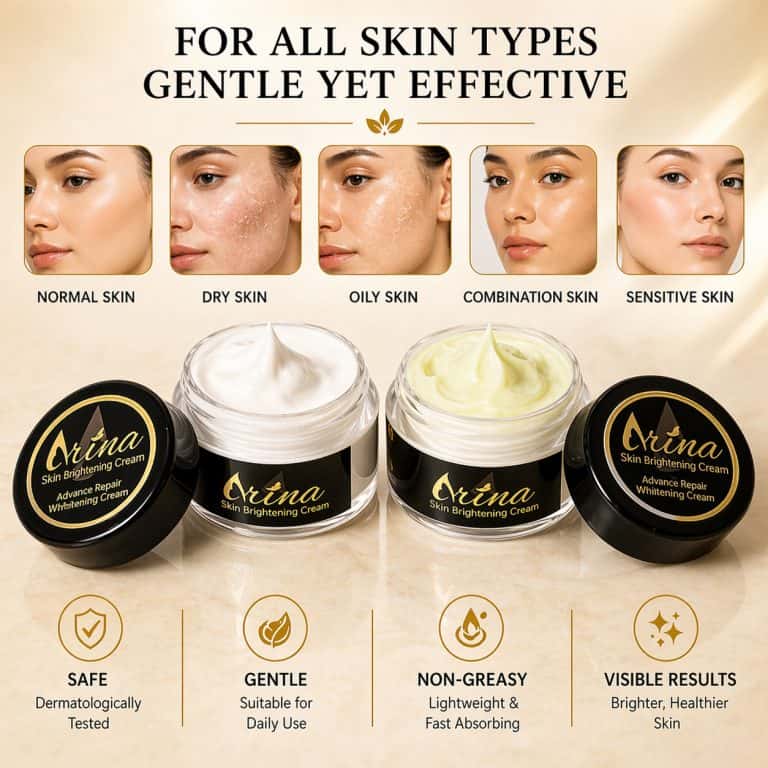 Arina Super Combo: Day & Night Cream + Face Wash +Sunscreen for Skin Whitening Pack of 4