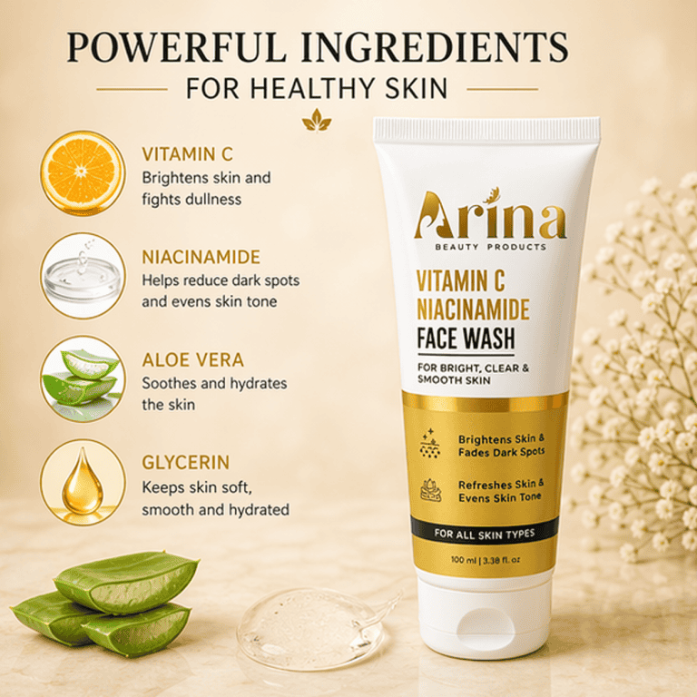 Arina Vitamin C + Niacinamide Face Wash | Brightening & Acne Care