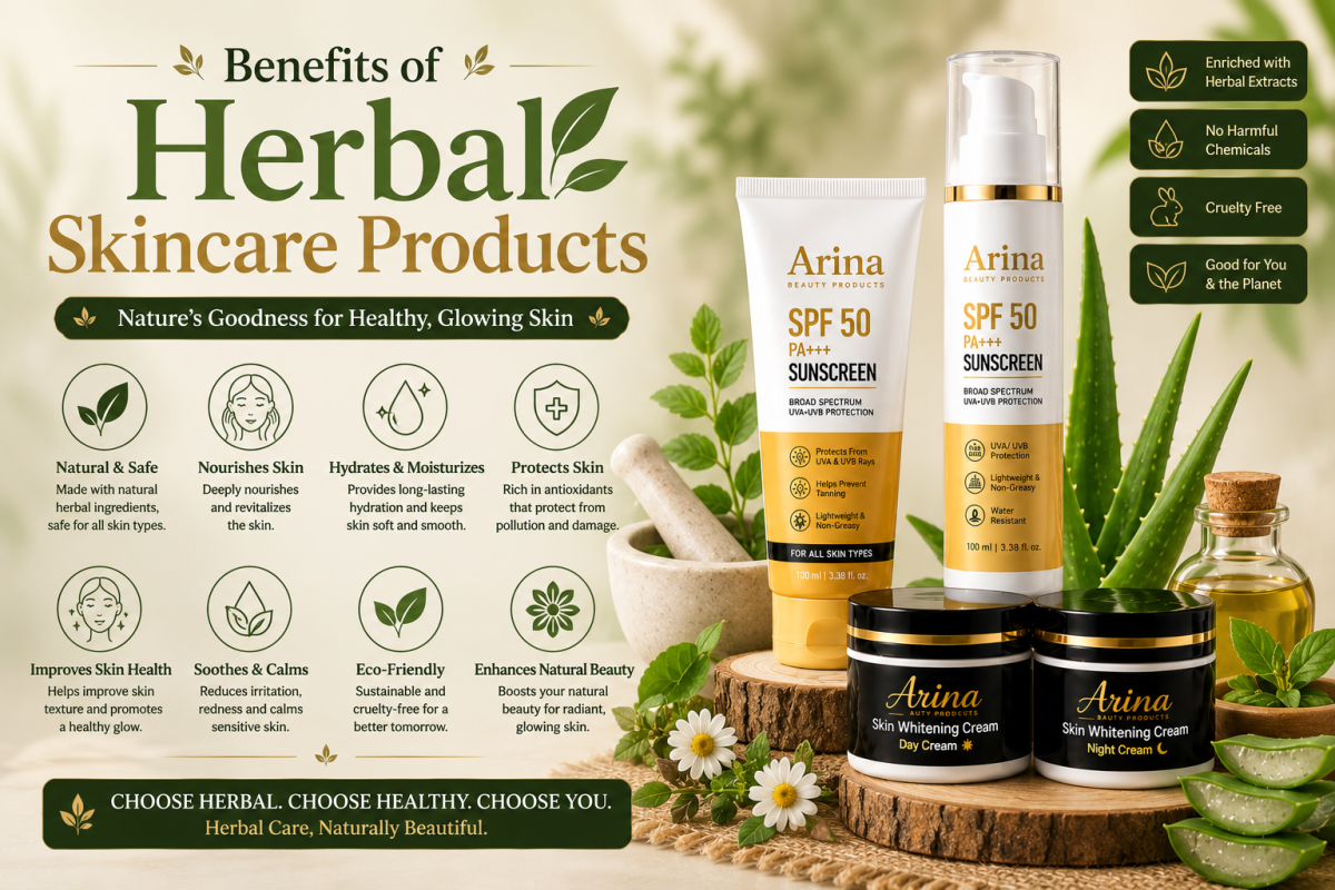 Benefits of Herbal Skincare Products | Arina Beauty